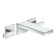 hansgrohe Fertigset Axor MyEdition 3-Loch-Waschtischarmatur, Wd, m Pl., chrom/Sp.-Glas-3