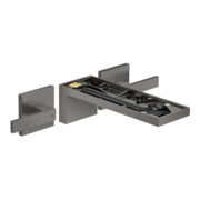 hansgrohe Fertigset Axor MyEdition 3-Loch-Waschtischarmatur, Wd, o. Pl., brush. bla vc
