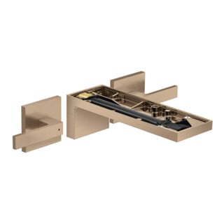 hansgrohe Fertigset Axor MyEdition 3-Loch-Waschtischarmatur, Wd, o. Pl., brush. r gol