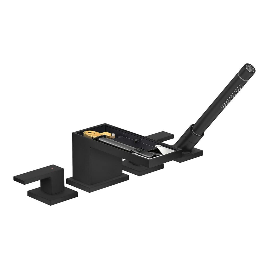 hansgrohe Fertigset Axor MyEdition 4-L-BW-Rand-Arm., o. Platte, mattschwarz