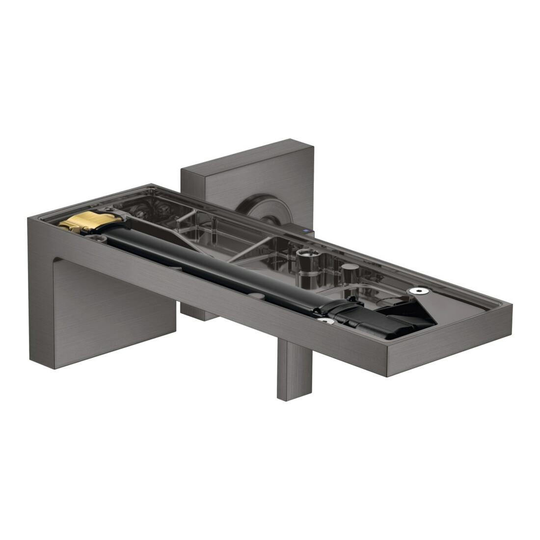 hansgrohe Fertigset Axor MyEdition UP-Waschtisch-Einhebelmischer, A 221mm, o Pl., brush. bla vc