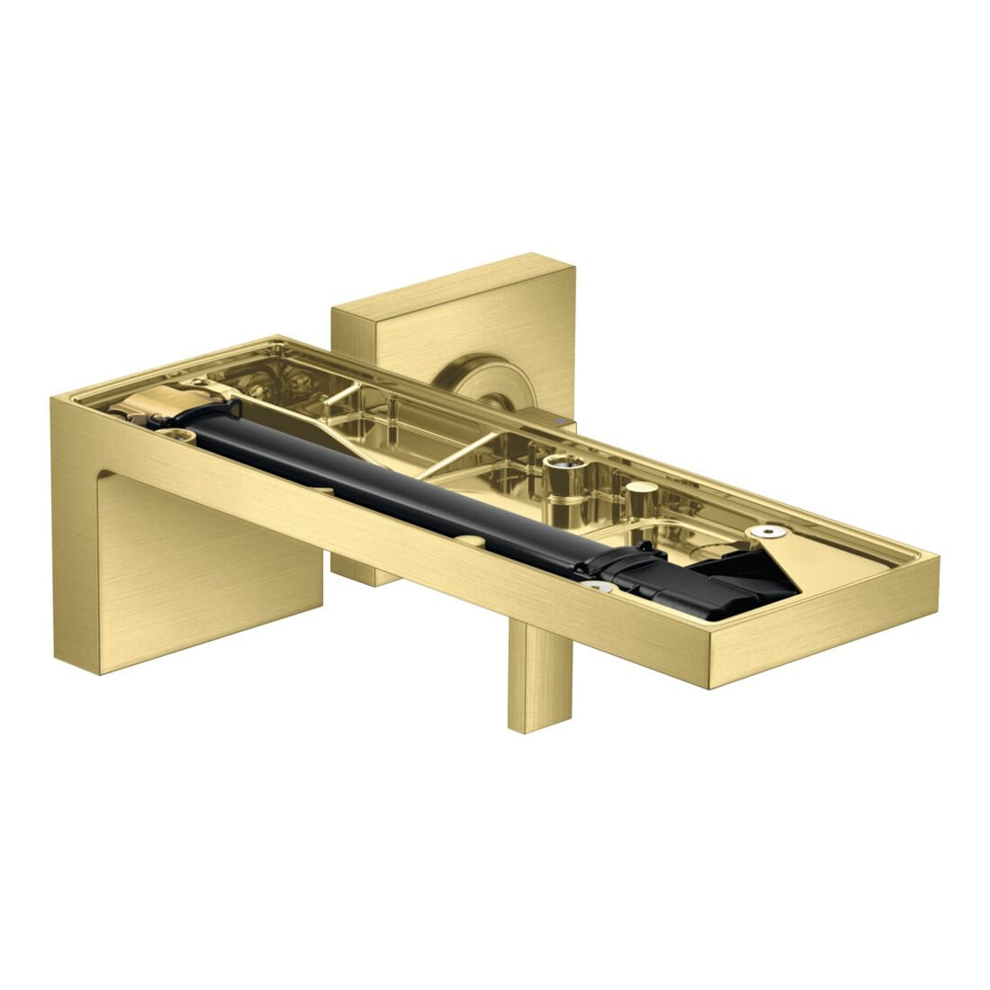 hansgrohe Fertigset Axor MyEdition UP-Waschtisch-Einhebelmischer, A 221mm, o. Pl., brush. br