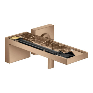 hansgrohe Fertigset Axor MyEdition UP-Waschtisch-Einhebelmischer, A 221mm, o. Pl., brush. r gol