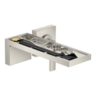 hansgrohe Fertigset Axor MyEdition UP-Waschtisch-Einhebelmischer, A 221mm, o Pl., Edelstahl-Optik