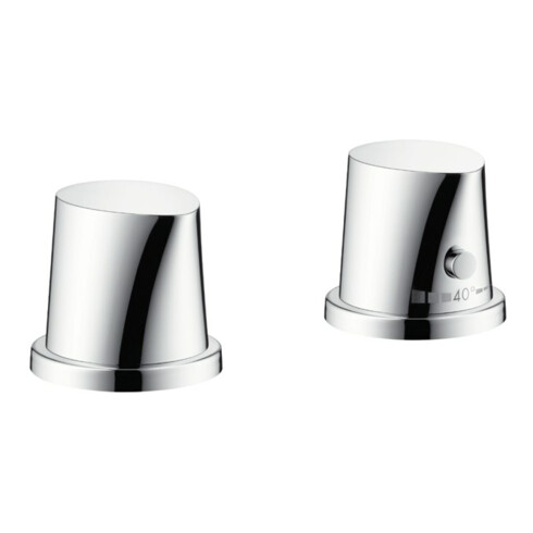hansgrohe Fertigset Axor Starck Organic 2-L-BW-Rand-Arm., mit Thermostat, chrom