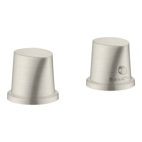 hansgrohe Fertigset Axor Starck Organic 2-L-W-Ran-Arm, m Thermostat, Edelstahl-Optik