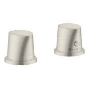 hansgrohe Fertigset Axor Starck Organic 2-L-W-Ran-Arm, m Thermostat, Edelstahl-Optik