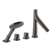 hansgrohe Fertigset Axor Starck Organic 4-L-BW-Rand-Arm, m Thermostat, brush. bla vc