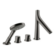 hansgrohe Fertigset Axor Starck Organic 4-L-BW-Rand-Arm., m Thermostat, pol. bla vc