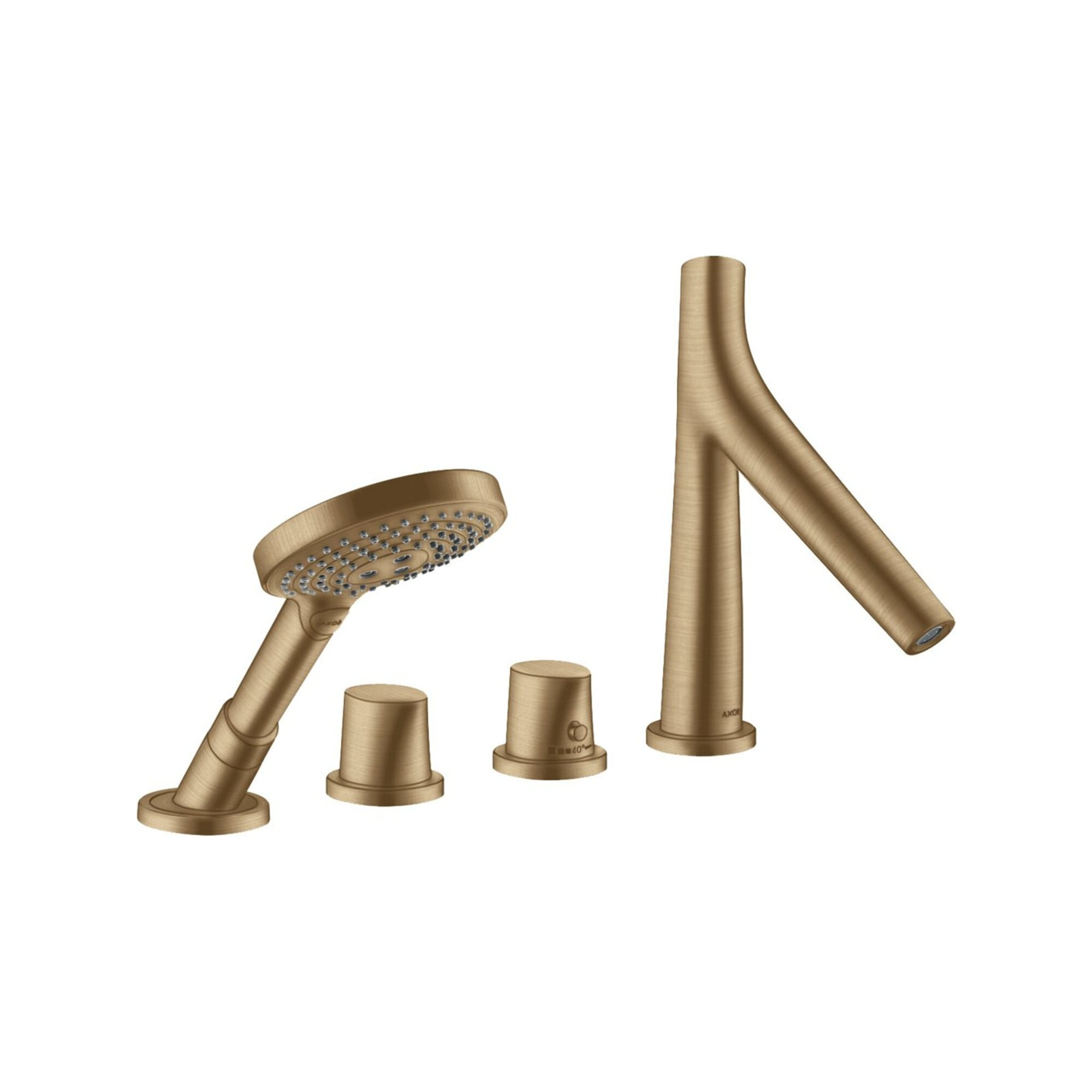 hansgrohe Fertigset Axor Starck Organic 4-L-Fliese-Ar, m Thermostat, brush. bron