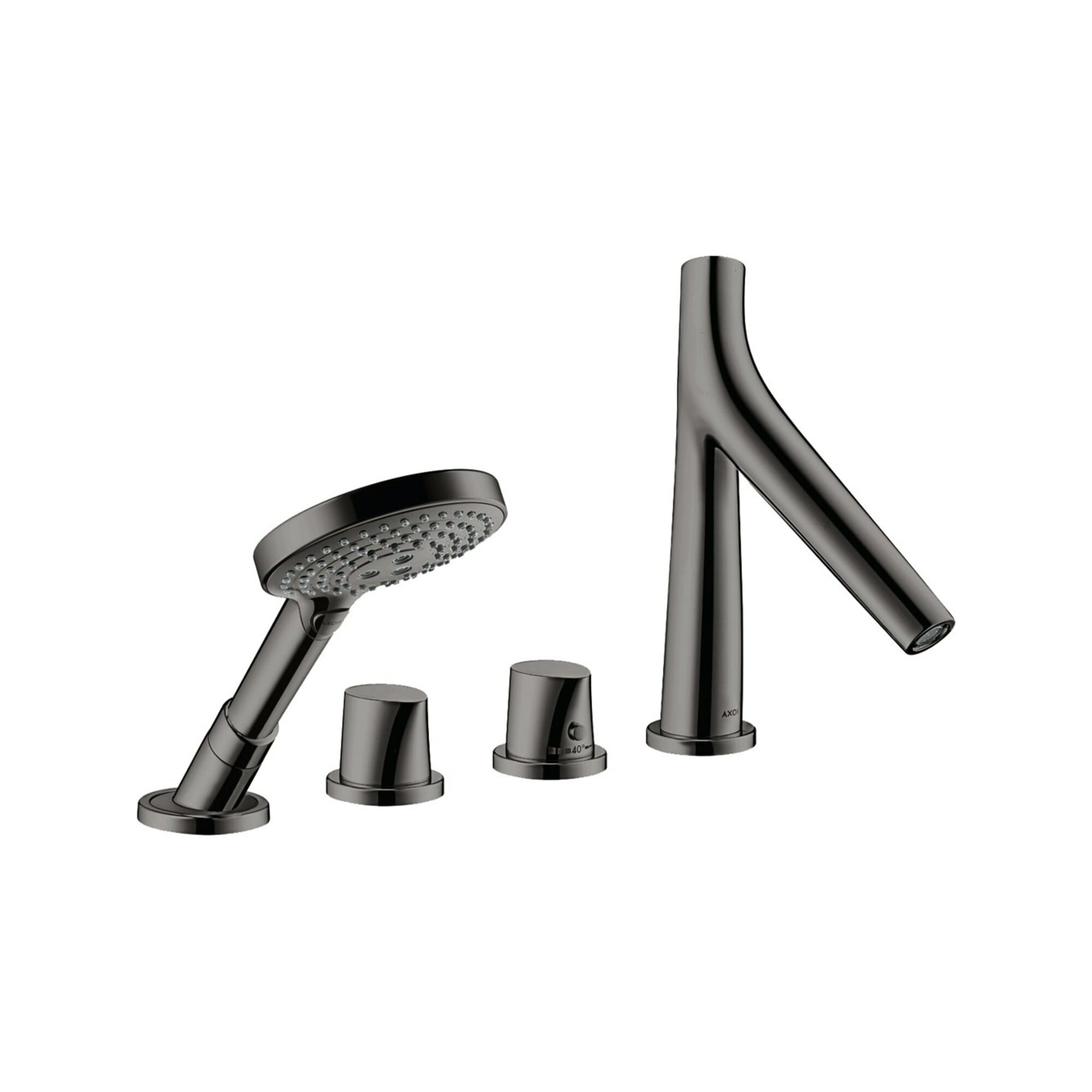 hansgrohe Fertigset Axor Starck Organic 4-L-Fliese-Ar, m Thermostat, pol. bla vc
