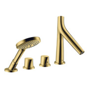 hansgrohe Fertigset Axor Starck Organic 4-L-Fliese-Ar, m Thermostat, pol. gol opt