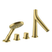 hansgrohe Fertigset Axor Starck Organic 4-L-Fliesenrd.-Arm., m Thermostat, brush. br