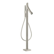 hansgrohe Fertigset Axor Starck Organic Badewannenthermostat, A 175mm, boden, Edelstahl-Optik