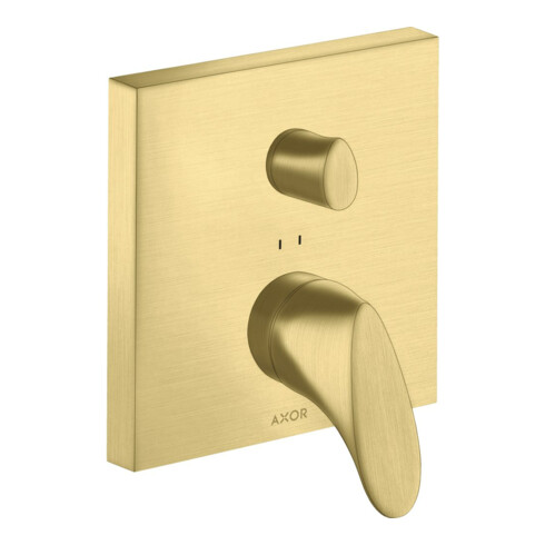 hansgrohe Fertigset Axor Starck Organic UP-Wannen-Einhebelmischer, brushed brass