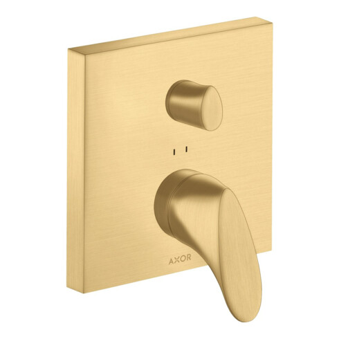 hansgrohe Fertigset Axor Starck Organic UP-Wannen-Einhebelmischer, brushed gold optic