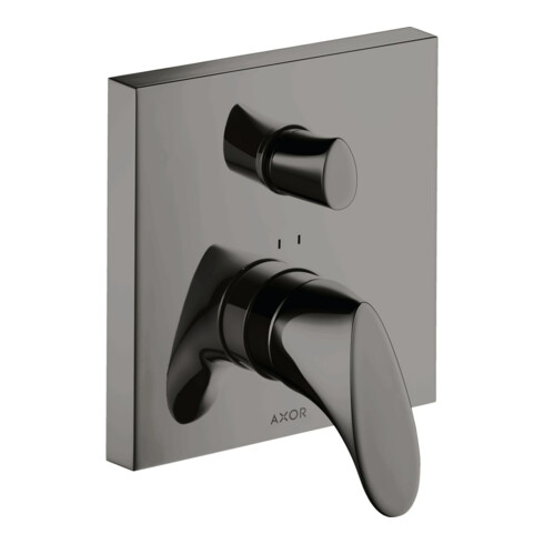 hansgrohe Fertigset Axor Starck Organic UP-Wannen-Einhebelmischer, polished black chrome