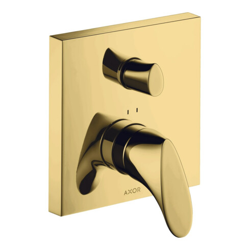 hansgrohe Fertigset Axor Starck Organic UP-Wannen-Einhebelmischer, polished gold optic