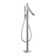 hansgrohe Fertigset Axor Starck Organic Wannen-Thermostat, Ausl. 175mm, bodensteh., chr-1