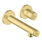 hansgrohe Fertigset Axor Uno Select UP-Waschtisch-Einhebelmischer, m Ausl. 158mm, brushed brass