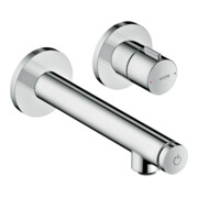 hansgrohe Fertigset Axor Uno Select UP-Waschtisch-Einhebelmischer, m Ausl. 158mm, brushed nickel