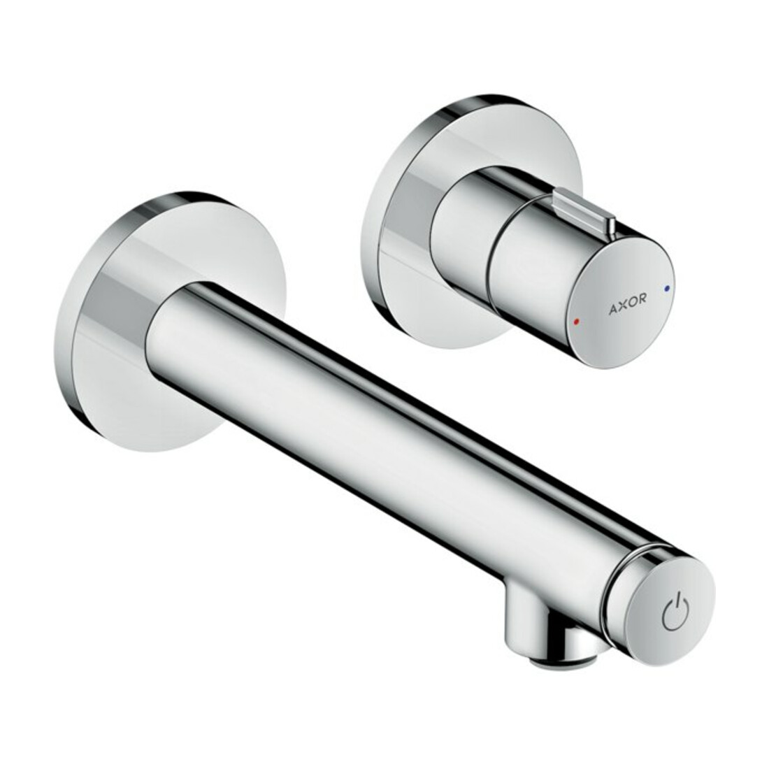 hansgrohe Fertigset Axor Uno Select UP-Waschtisch-Einhebelmischer, m Ausl. 158mm, brushed nickel