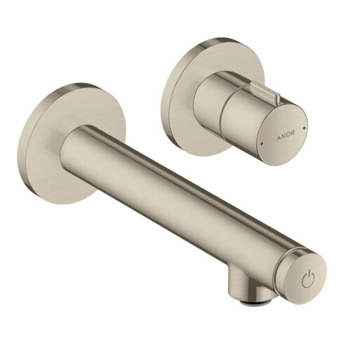 hansgrohe Fertigset Axor Uno Select UP-Waschtisch-Einhebelmischer, m Ausl. 158mm, brushed nickel