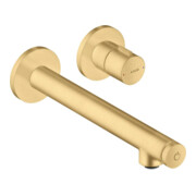 hansgrohe Fertigset Axor Uno Select UP-Waschtisch-Einhebelmischer, m Ausl. 221mm, brush. gol opt