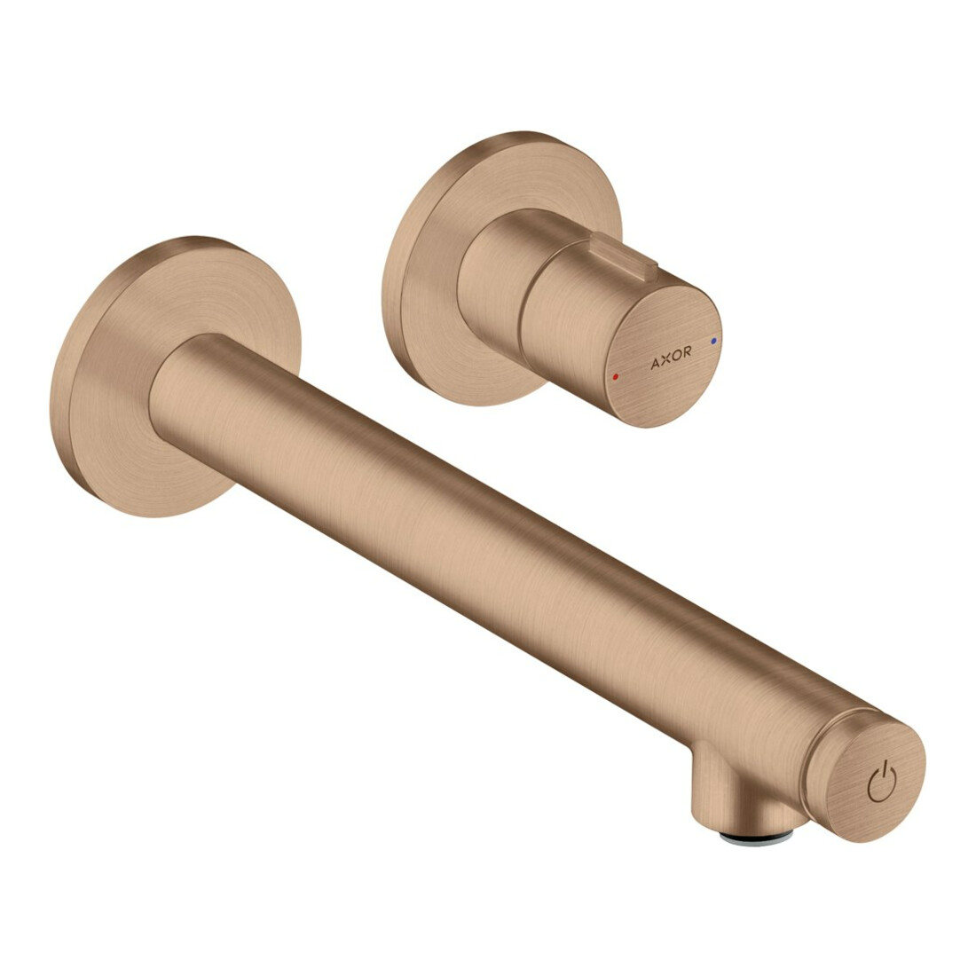 hansgrohe Fertigset Axor Uno Select UP-Waschtisch-Einhebelmischer, m Ausl. 221mm, brush. r gold