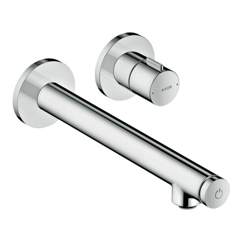 hansgrohe Fertigset Axor Uno Select UP-Waschtisch-Einhebelmischer, m Ausl. 221mm, brushed nickel