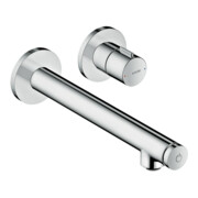 hansgrohe Fertigset Axor Uno Select UP-Waschtisch-Einhebelmischer, m Ausl. 221mm, brushed nickel