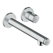 hansgrohe Fertigset Axor Uno Select UP-Waschtisch-Einhebelmischer, m Ausl. 221mm, Edelstahl-Optik