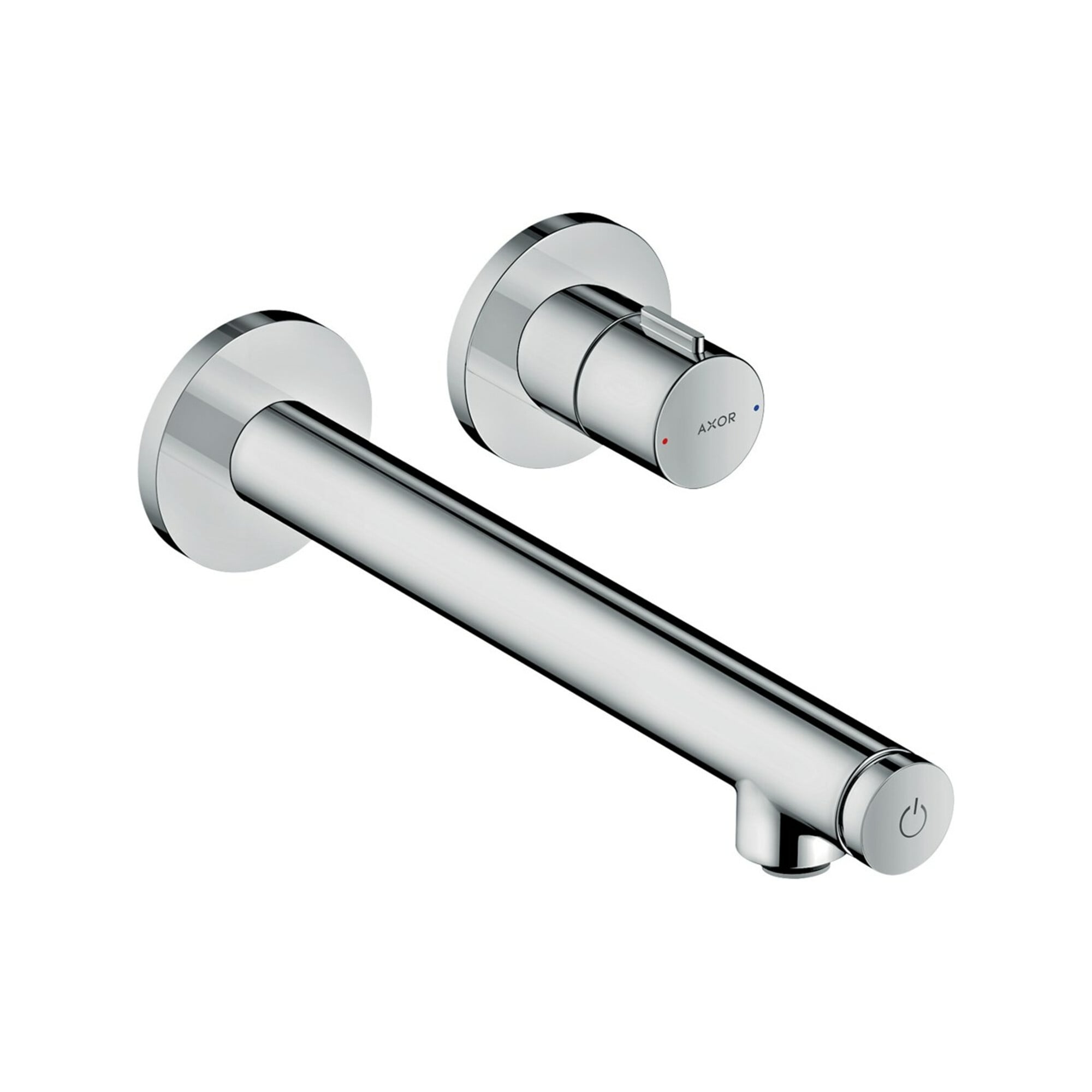 hansgrohe Fertigset Axor Uno Select UP-Waschtisch-Einhebelmischer, m Ausl. 221mm, Edelstahl-Optik