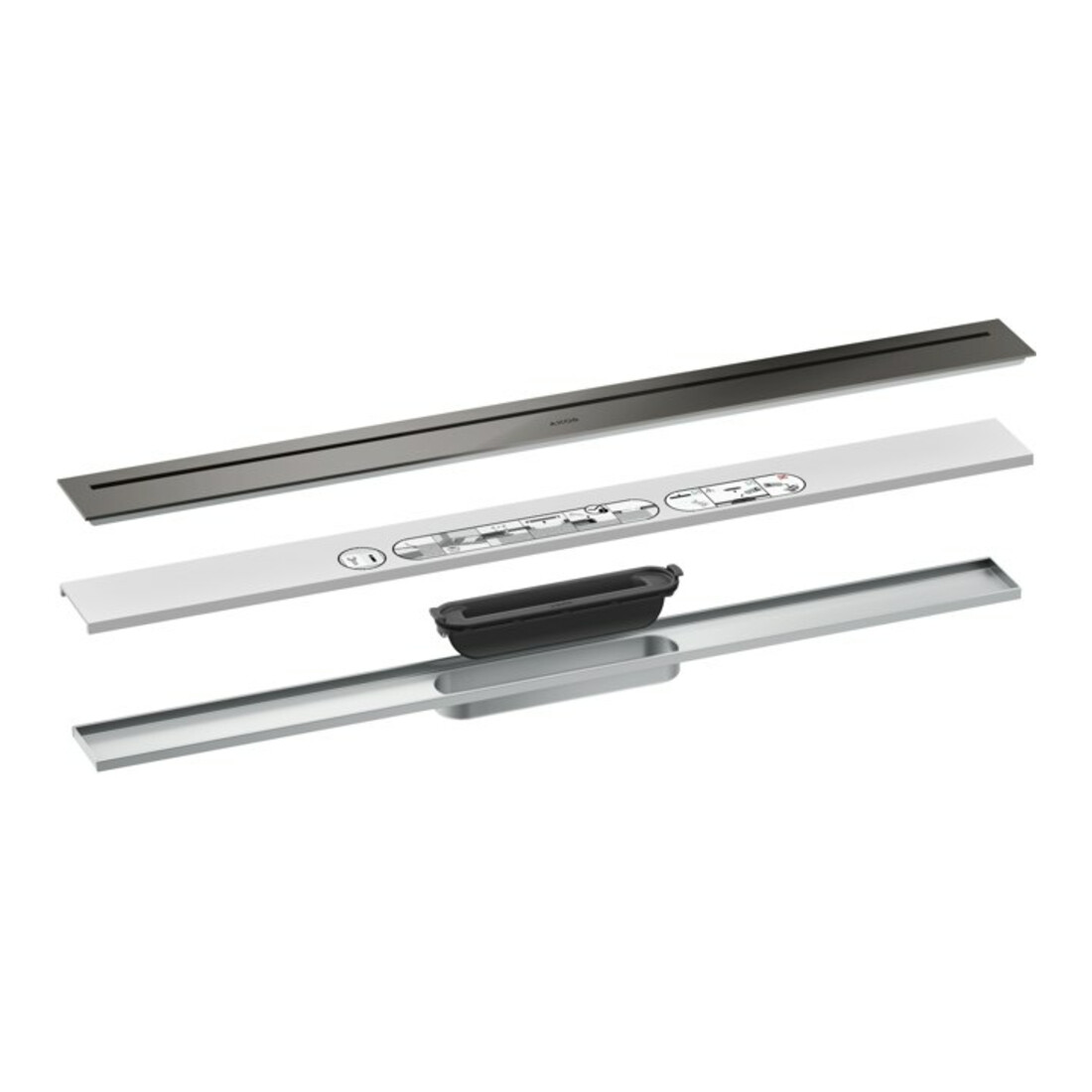 hansgrohe Fertigset Duschrinne AXOR Drain 800mm PBC