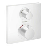 hansgrohe Fertigset Ecostat Square UP-Thermostat, 2 Verbraucher, mattweiß