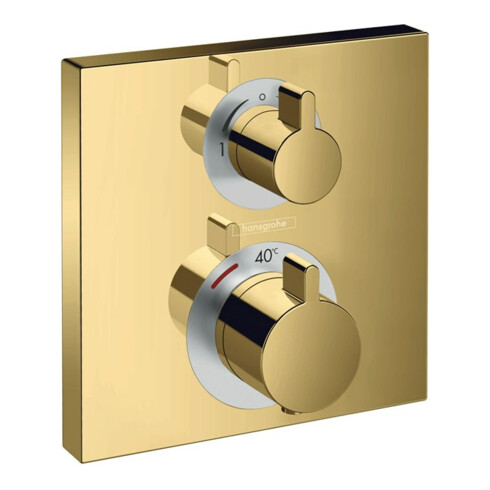 hansgrohe Fertigset Ecostat Square UP-THM, 2 Verbr., polished gold optic
