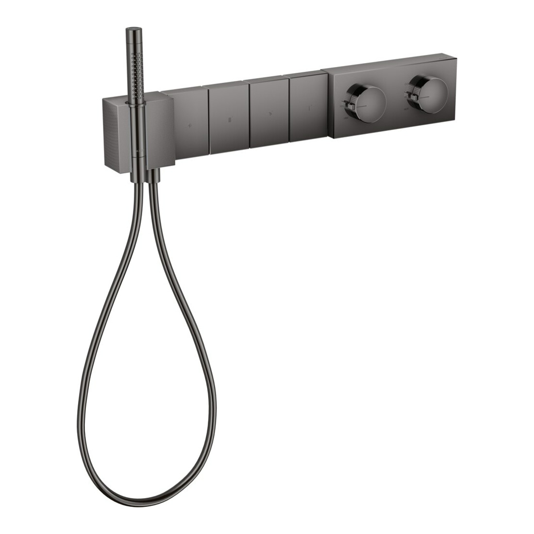 hansgrohe Fertigset Select Axor Edge UP-Thermostat, 4 Verb, Dia.Schl, pol. bla vc