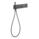 hansgrohe Fertigset ShowerComposition UP-THM, 2 sorties, chrome noir brossé-1