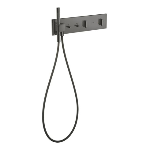 hansgrohe Fertigset ShowerComposition UP-THM, 2 Verbr., polished black chrome