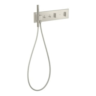 hansgrohe Fertigset ShowerComposition UP-THM, 2 Verbraucher, Edelstahl-Optik