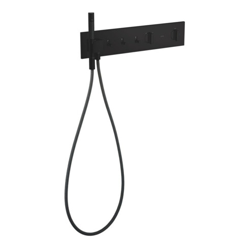 hansgrohe Fertigset ShowerComposition UP-THM, 3 Verbraucher, mattschwarz