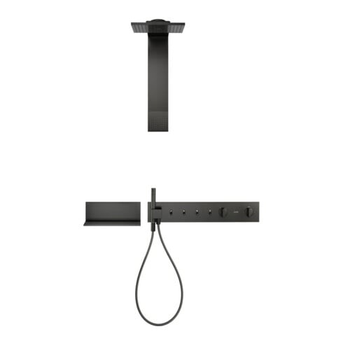 hansgrohe Fertigset ShowerComposition UP-THM, 4 Verbraucher, mattschwarz