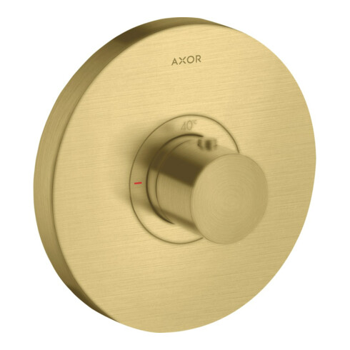 hansgrohe Fertigset ShowerSelect HF UP-Thermostat, rund, brushed brass