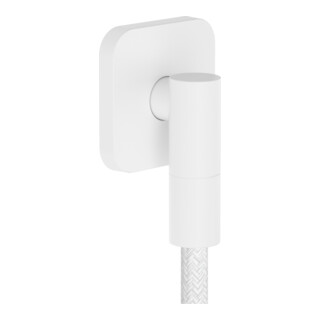 hansgrohe Fixfit Fine Raccord mural avec clapet anti-retour, Q, softsqua, blanc mat
