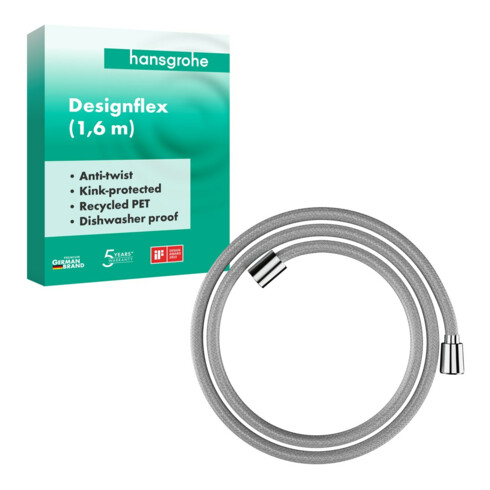 hansgrohe Flexible de douche Designflex 1600 mm, chrome