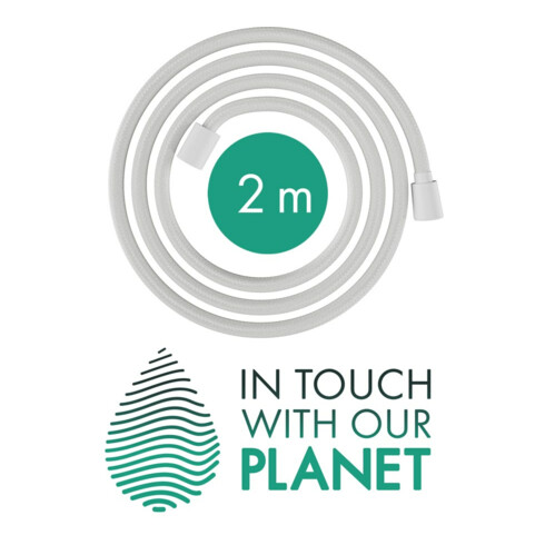 hansgrohe Flexible de douche Designflex 2000 mm, blanc mat