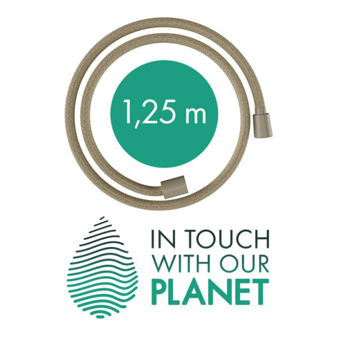 hansgrohe Flexible de douche Designflex Planet EDI sable recyclé, 1250 mm