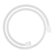 hansgrohe Flexible de douche textile 1250 mm, 1x mâle conique, 1x cylindre, blanc mat