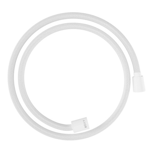 hansgrohe Flexible de douche textile 1250 mm, 1x mâle conique, 1x cylindre, blanc mat