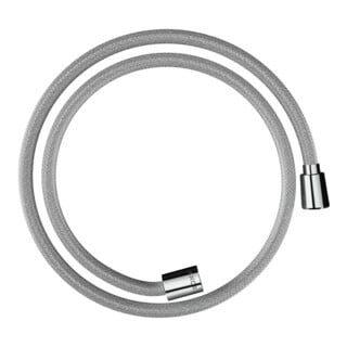 hansgrohe Flexible de douche textile 1250 mm, Mâle 1x conique, 1x cylindre, chrome
